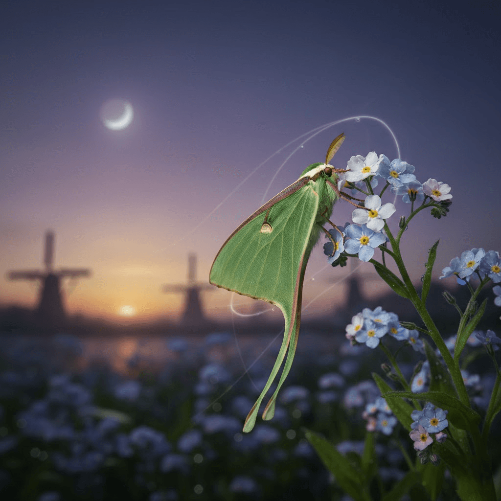 Smaragdgroene Nachtvlinder: Het Vluchtige Leven van Actias Luna